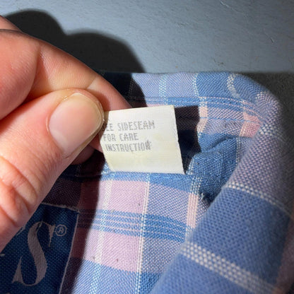 VTG Levis Sutter Creek Flannel Shirt Men’s XL Blue Plaid Blue Label BIG E 90s