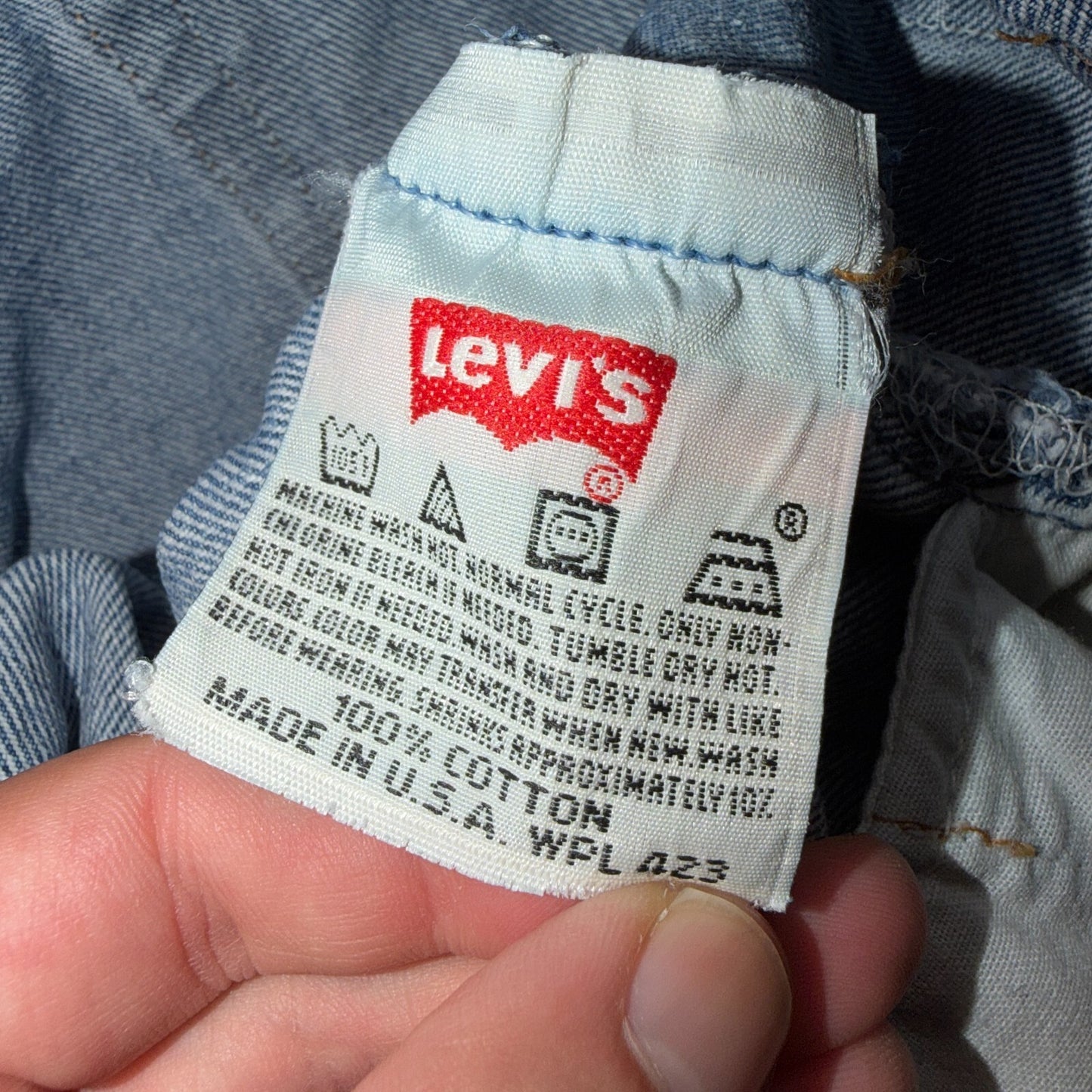 Levis 501 Vintage 90s USA XX Straight Leg Jeans Blue Light Wash 38x31 Act 35x28