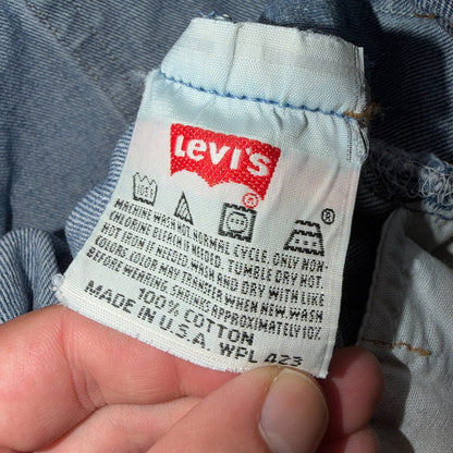 Levis 501 Vintage 90s USA XX Straight Leg Jeans Blue Light Wash 38x31 Act 35x28