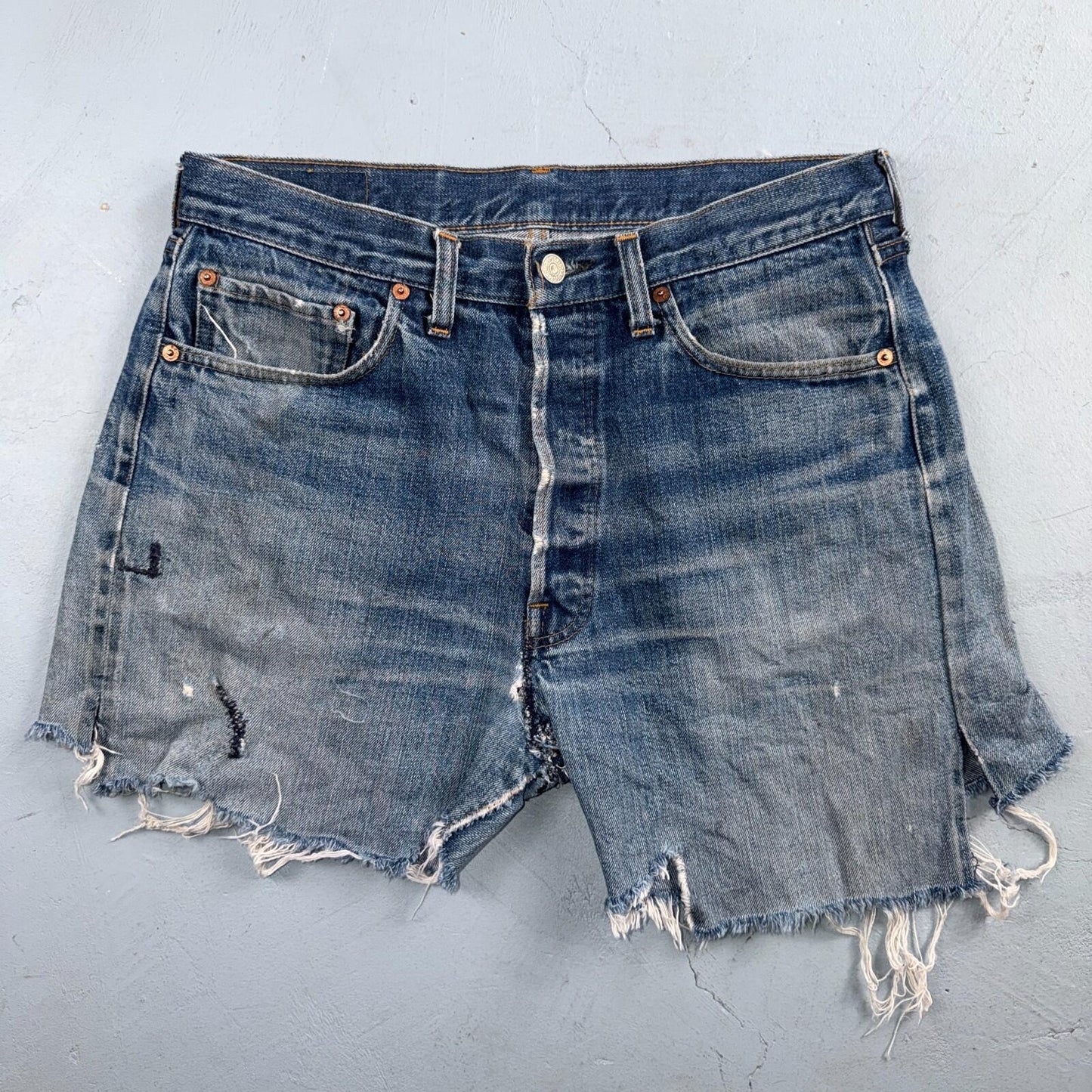 Levis 501 Vintage 70s SS Redline Selvedge USA XX Jeans Light Wash Shorts 31x5