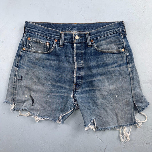 Levis 501 Vintage 70s SS Redline Selvedge USA XX Jeans Light Wash Shorts 31x5