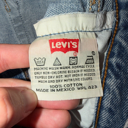 Levis 501 Vintage 90s Y2K XX Straight Leg Jeans Blue Light Wash 32x32 Act 31x30