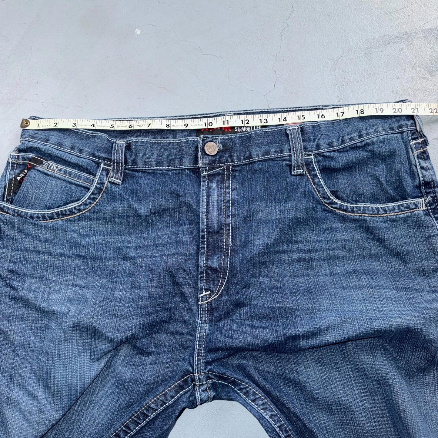 Ariat M7 Slim Straight Leg Jeans Mens 42x30 Blue Denim Pants Cowboy Western 42