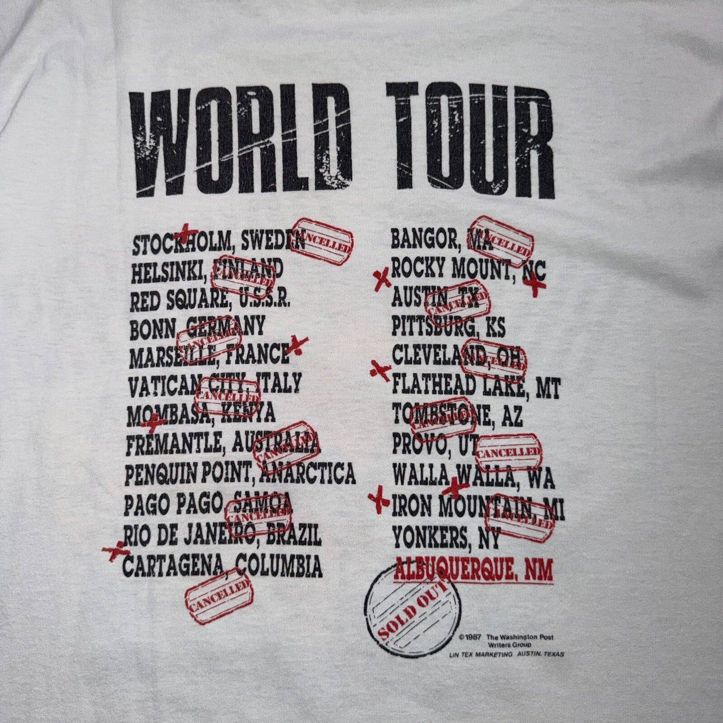 Billy And The Boingers World Tour T Shirt VTG T Shirt 80s Music Band Rock USA