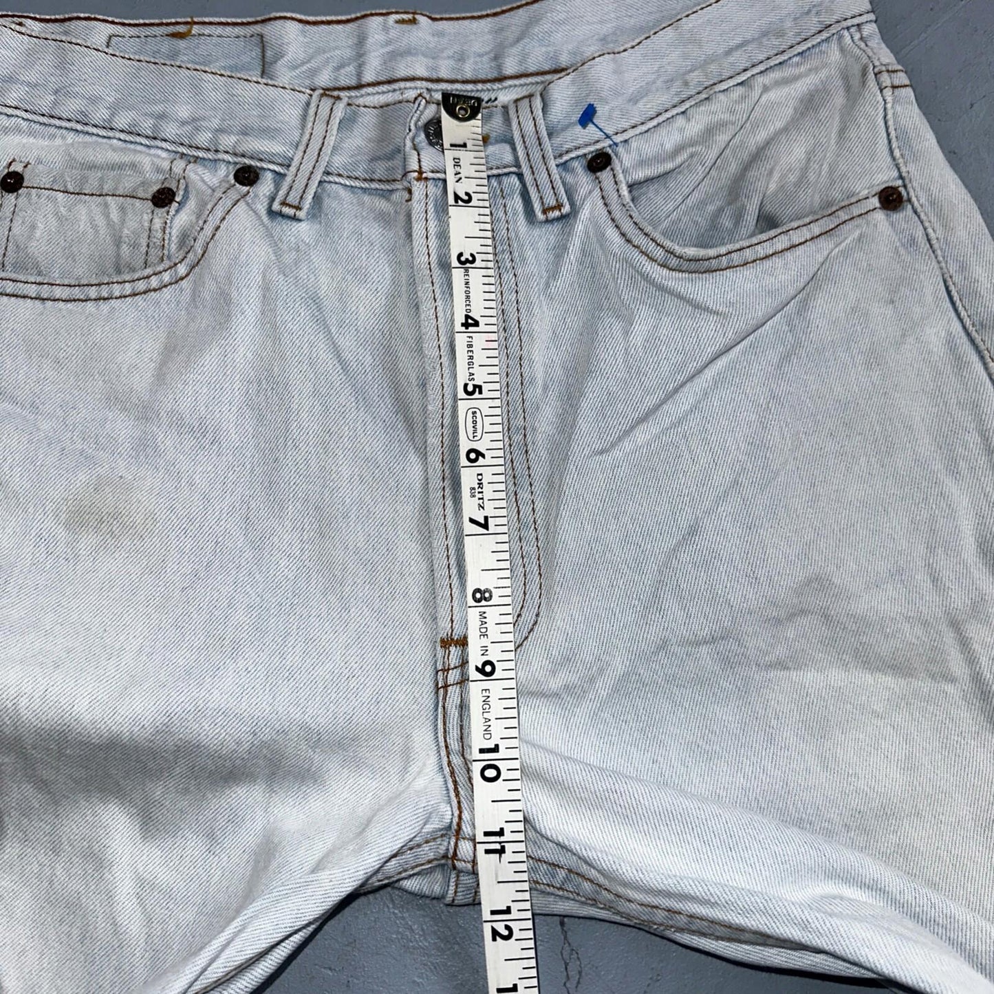 Levis 501 Vintage 90s USA XX Straight Leg Jeans Blue Light Wash 32x34 Act 29x26