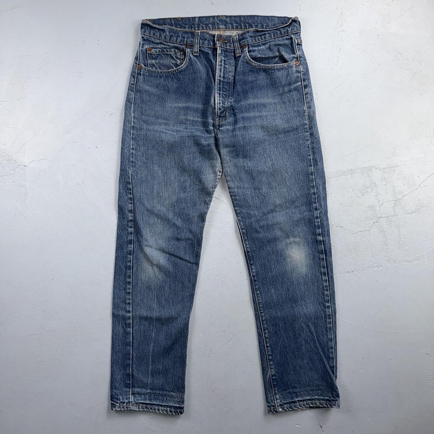 Levis 505 VTG 70s SS USA Single Stitch 1970s Jeans Med Wash Talon 33x30 Ac 32x29