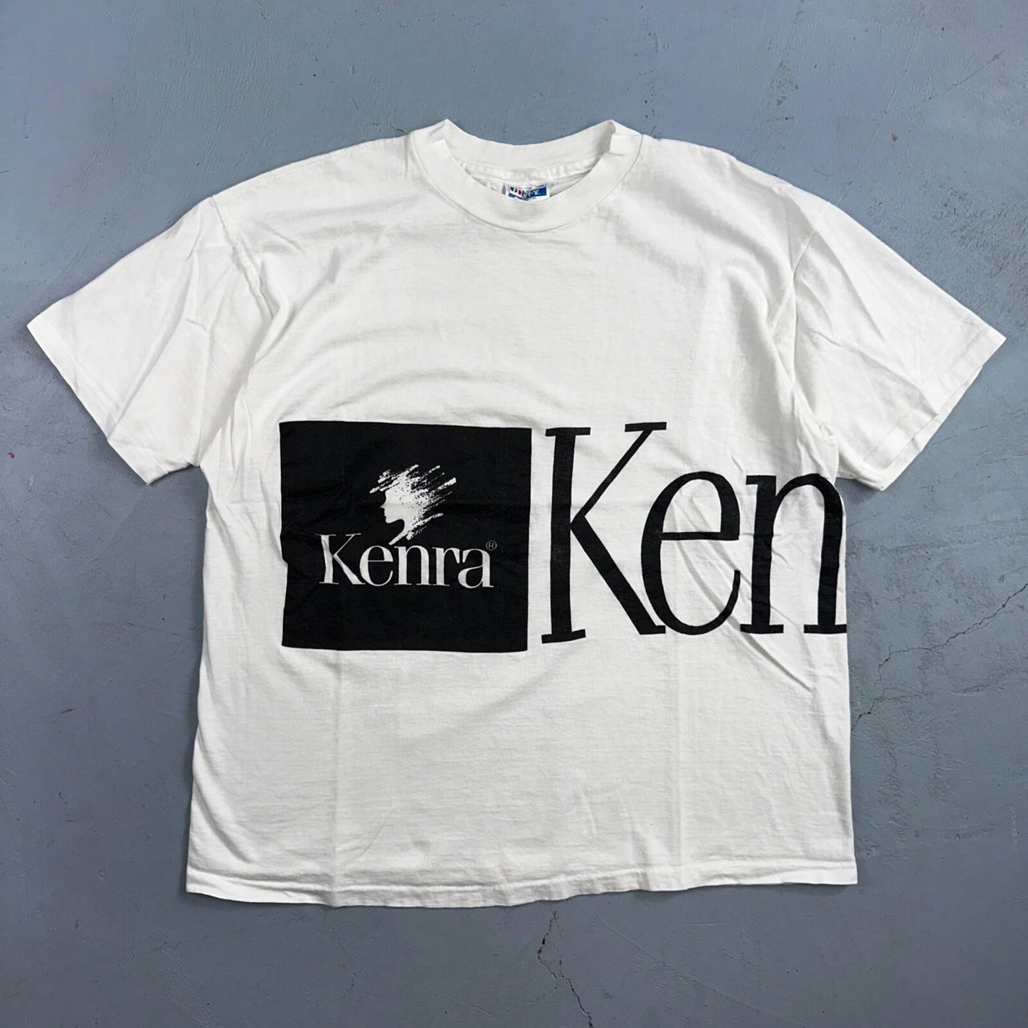 Kenra 80s VTG T Shirt Art Hair Style Salon Shampoo Promo Hanes Beefy Paint XL