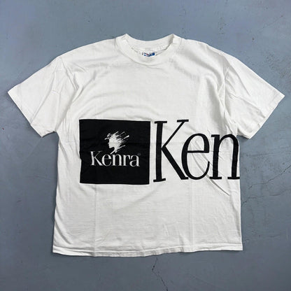 Kenra 80s VTG T Shirt Art Hair Style Salon Shampoo Promo Hanes Beefy Paint XL