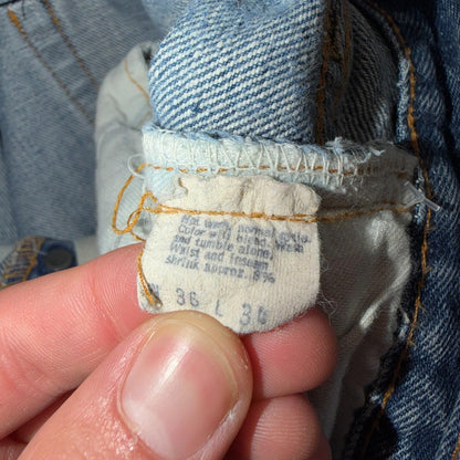 Levis 501 Vintage 70s SS Redline Selvedge USA Jeans Light Wash 36x34 Act 34x30