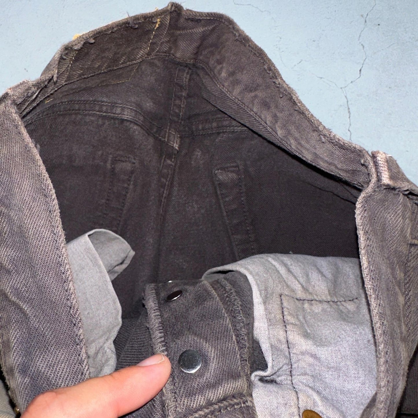 Levis 501 Vintage Y2K 90s XX Straight Leg Jeans Gray Light Wash 28x30 Act 27x28