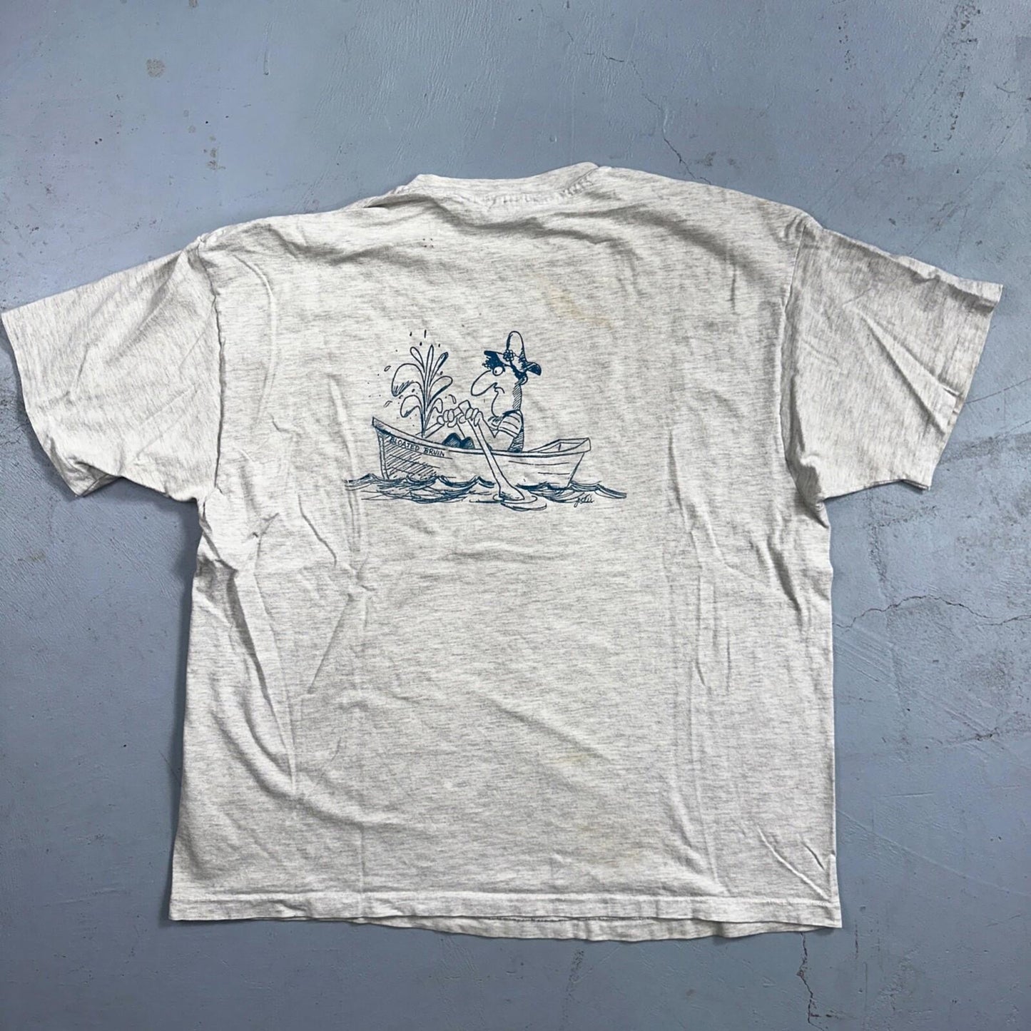 Raft Racing Hanes 90s VTG T Shirt Single Stitch Blank Funny Swimming Sports