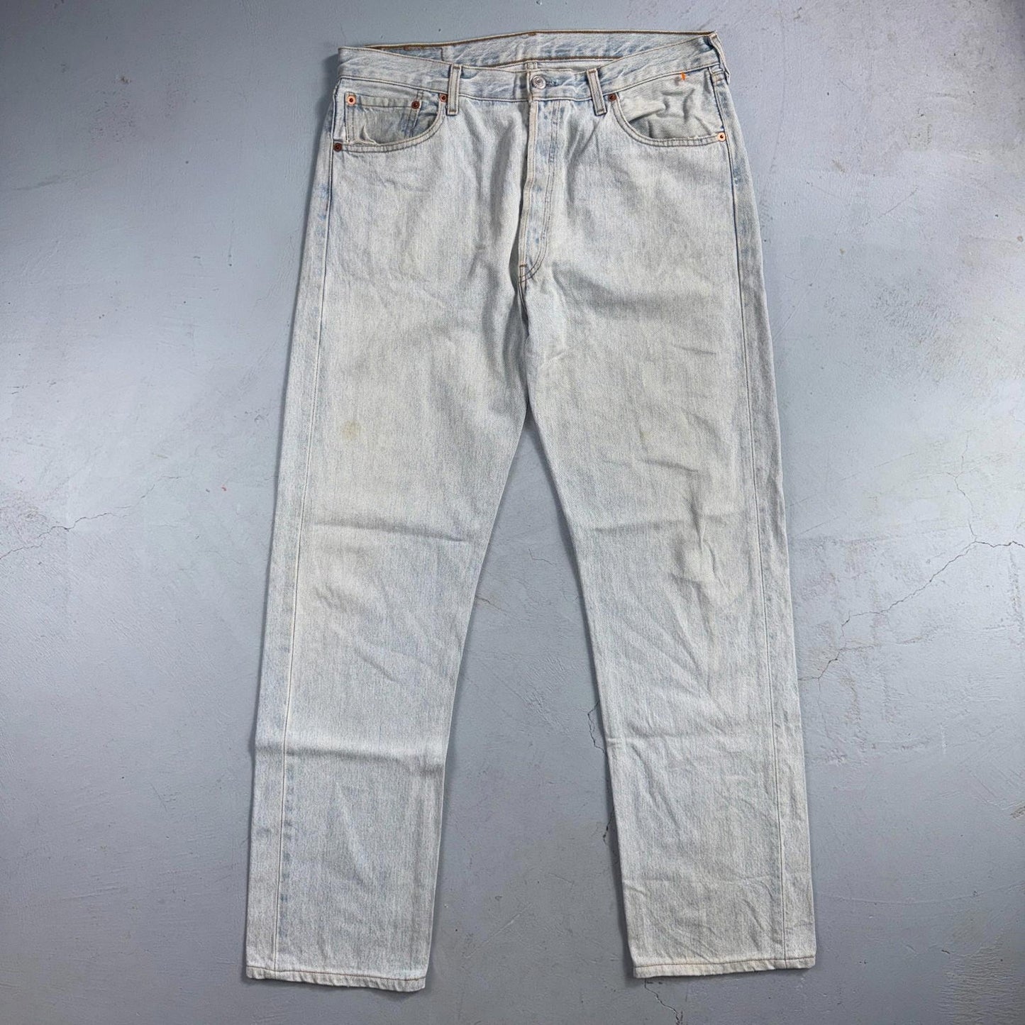 Levis 501 Vintage Y2K 90s XX Straight Leg Jeans Blue Light Wash 36x36 Act 35x32