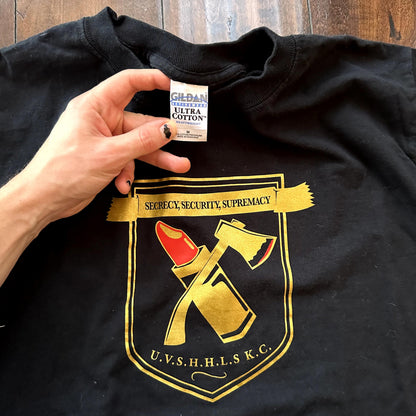 Lipstick Axe Vintage T Shirt Secrecy Security UVSHHLSKC University Oregon