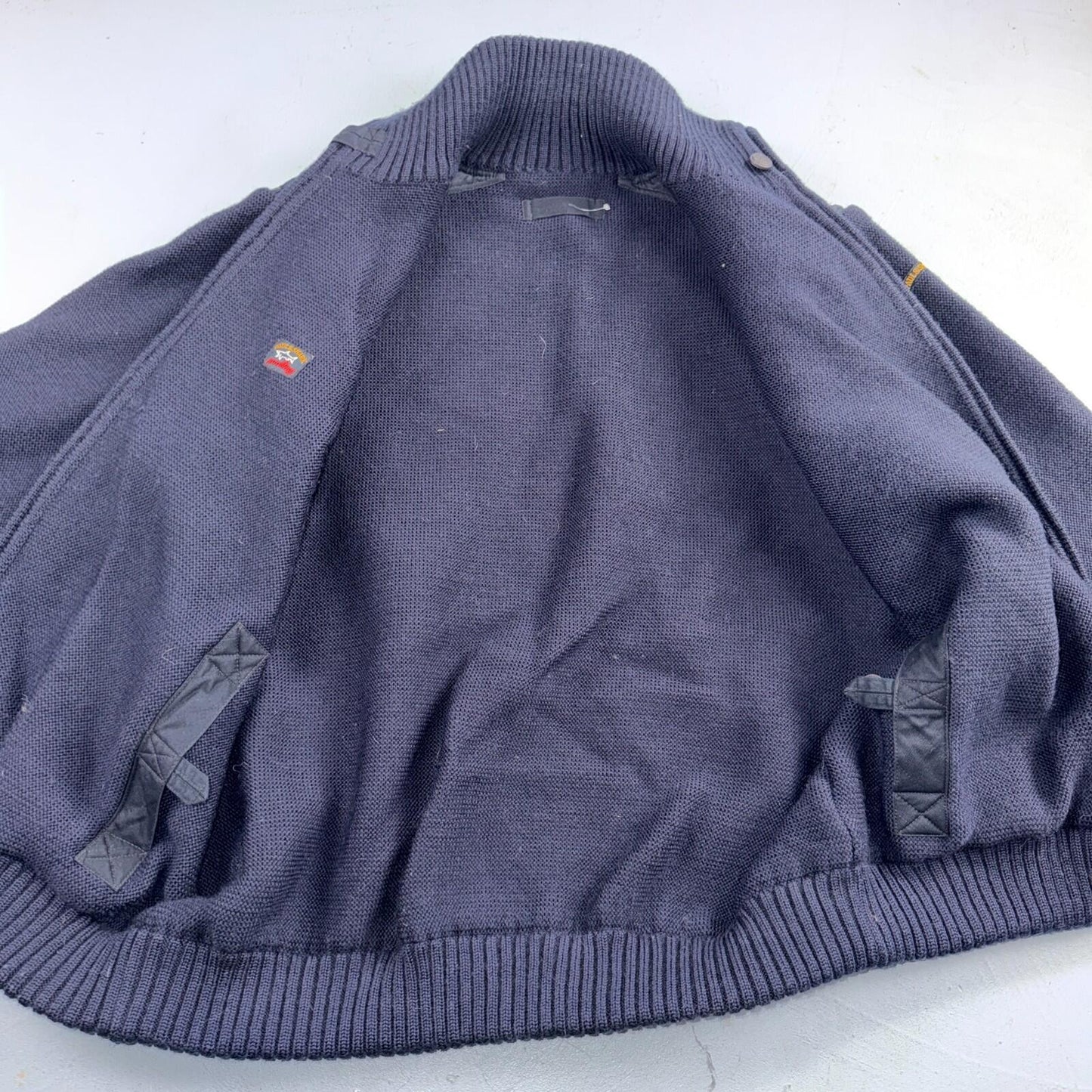 Paul & Shark Yachting Wool Revesible Heavy Jacket Removable Sleeves Italy Vest