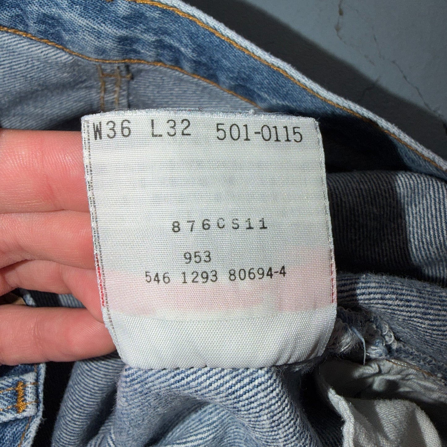 Levis 501 Vintage 90s USA XX Straight Leg Jeans Blue Light Wash 36x32 Act 34x31