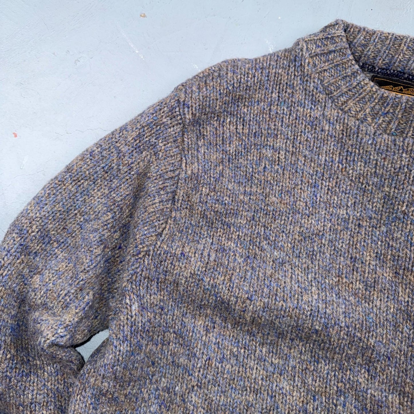 Eddie Bauer VTG Wool Sweater Women's Medium Blue Knit Round Neck Pullover