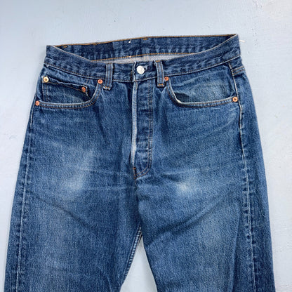 Levis 501 Vintage 80s USA XX Straight Leg Jeans Blue Med Wash 33x36 Act 30x31