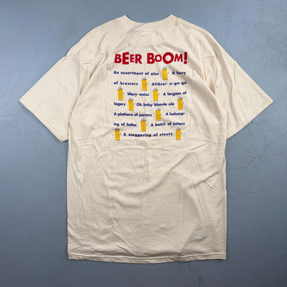 Beer Boom Funny Graphic Vintage T Shirt 90s Y2K Brewing Cool XL Drinking