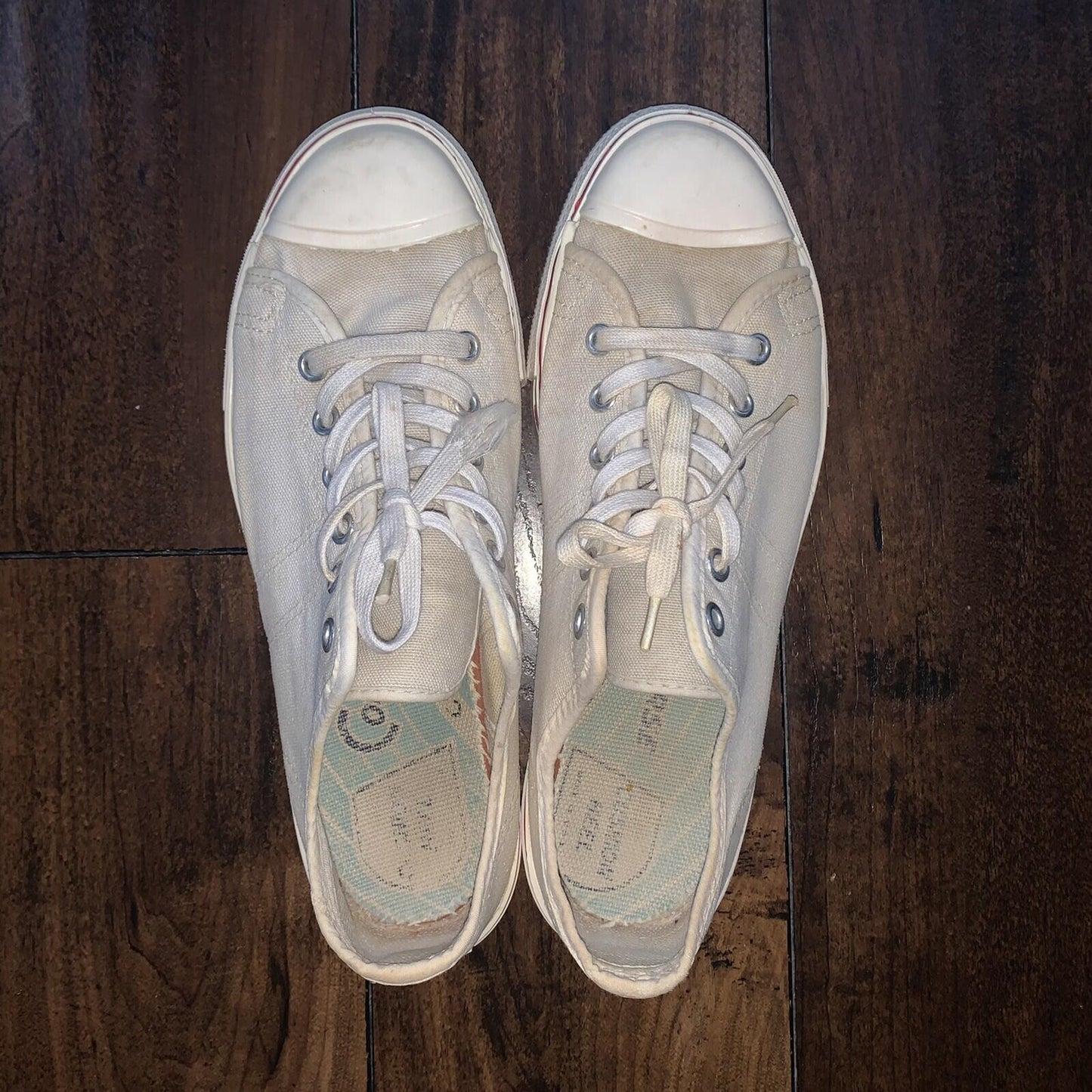 Vintage 60s 50s CONVERSE Chuck Taylor All Star Blue Label White 7 Low RARE USA