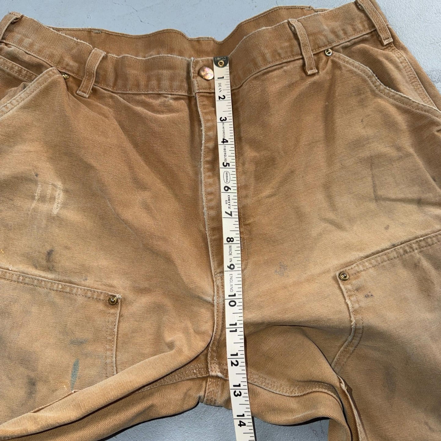 Carhartt VTG Double Knee Carpenter Pants B01 USA BRN Brown 36x28 Thrashed