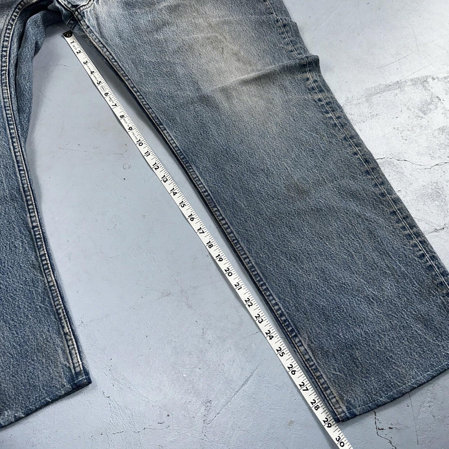 Levis 501 Vintage 90s USA XX Straight Leg Jeans 48x34 Light Wash Act 44x29