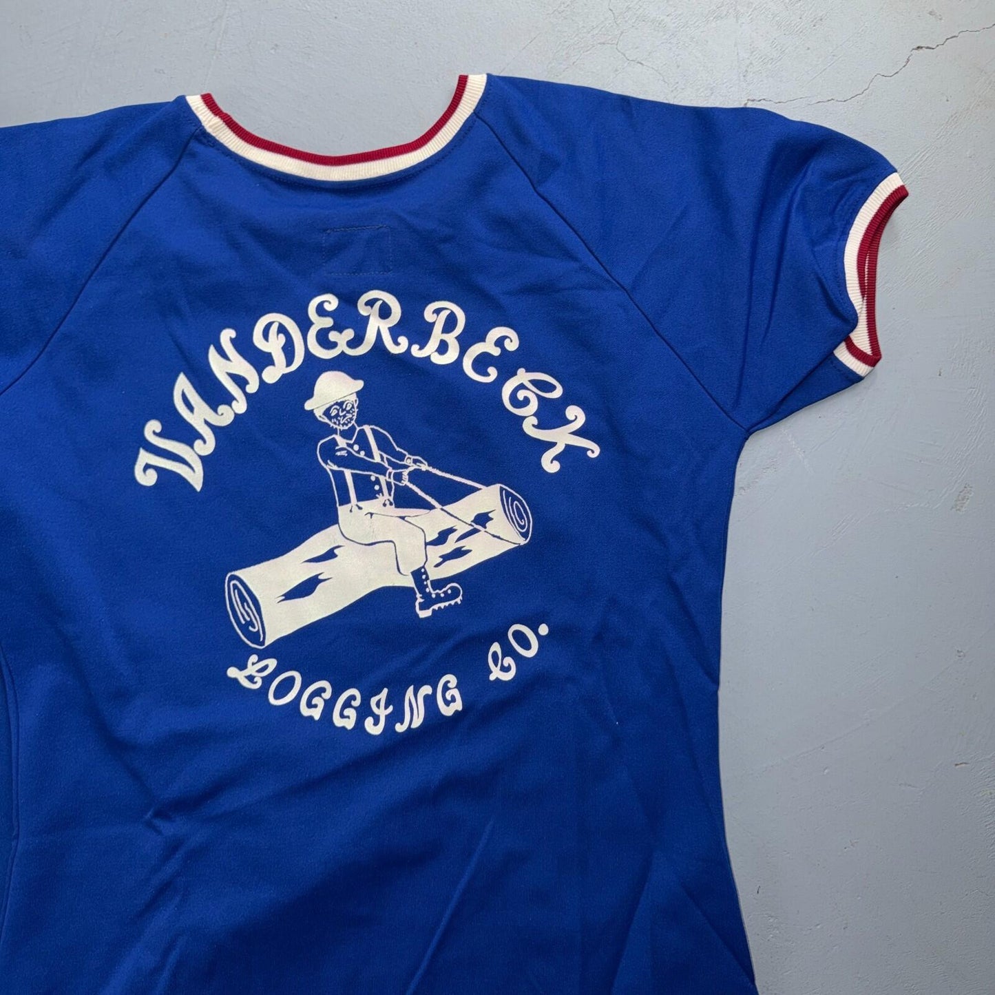 Vintage Vanderbeck Logging Bowling Jersey T Shirt Oregon USA Rockabilly 1960s
