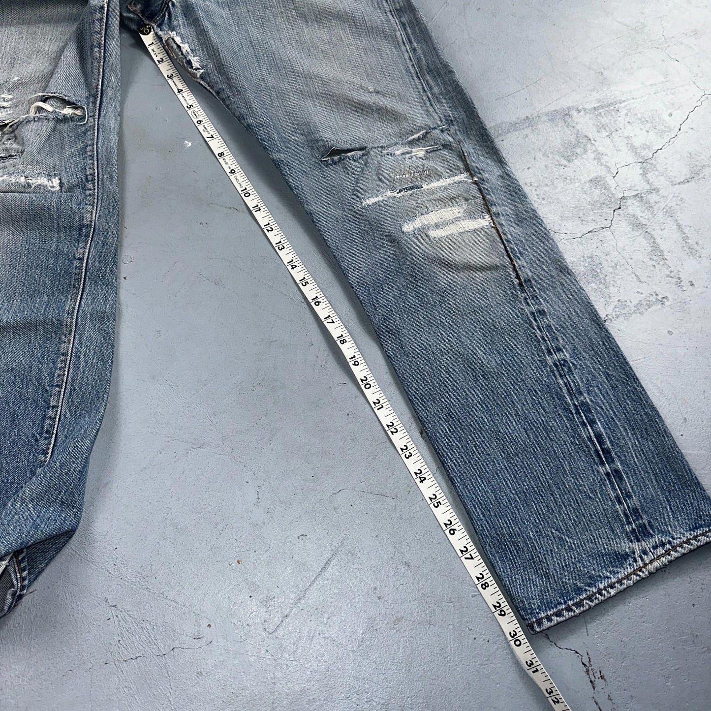 Levis 501 Vintage 80s Redline Selvedge USA XX Jeans Light Wash 36x36 Act 34x30