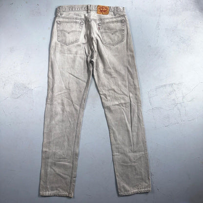 Levis 501 Vintage 90s USA XX Straight Leg Jeans 35x36 Gray Light Wash Act 34x34