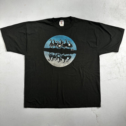 Art Geese Duck 90s VTG T Shirt Debby Neely Charles Perdew October Moon Reflect