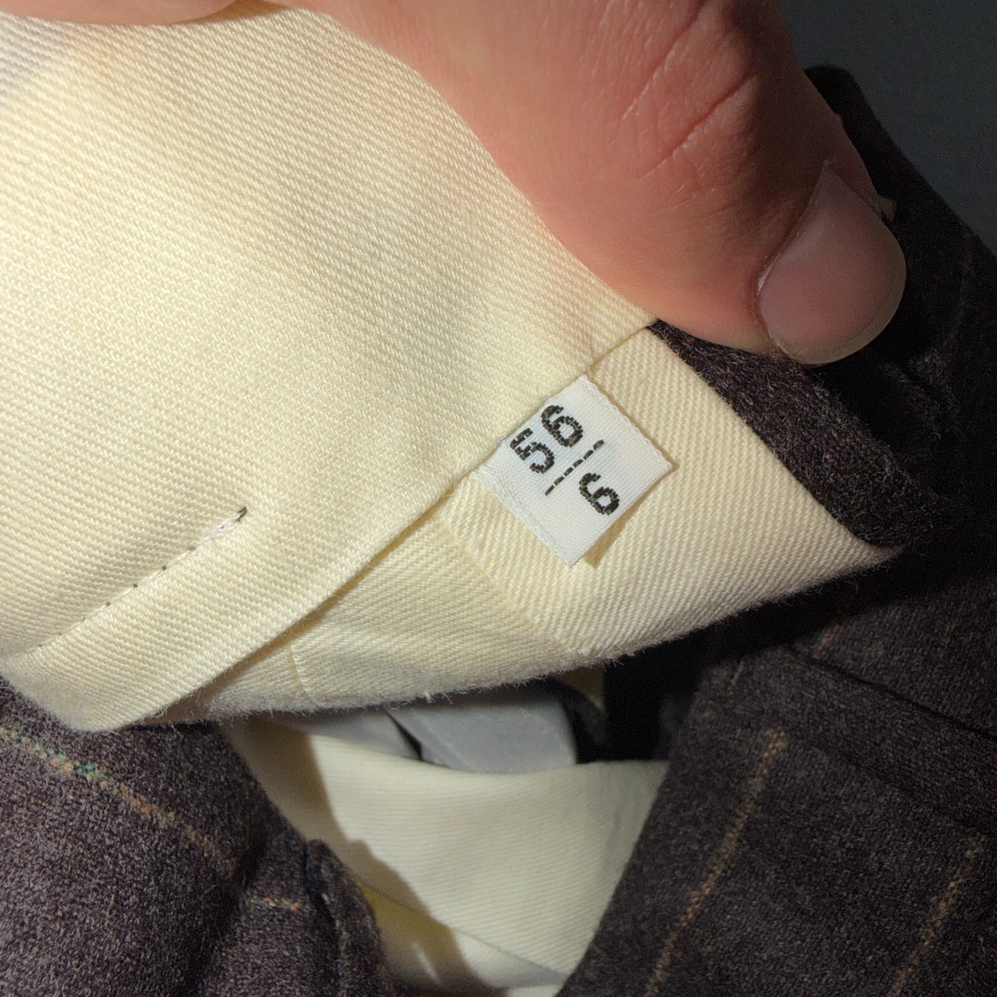 VTG Mens 2 PC Suit 56 Jacket Coat Pants Double Breasted Wool Italy 90s Luciano