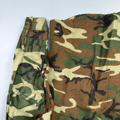 VTG 90s Five Brother Camo Flannel Shirt Cotton Poly Made USA Men's Medium
