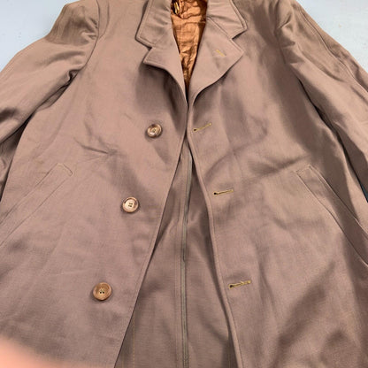 VTG 1930s 1940s Coat Trench Mens 40 Wool Gabardine Like Rockabilly Overcoat
