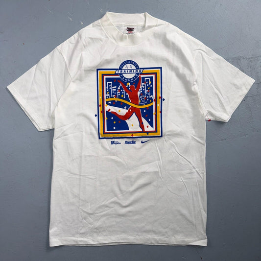 Nike Oneita VTG T Shirt Single Stitch Running Marathon Promo Oregon PDX Run