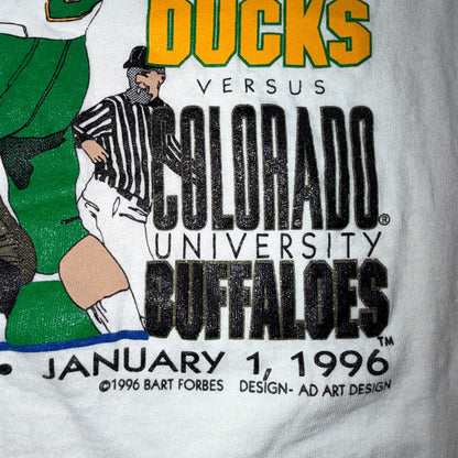 VTG 1996 Cotton Bowl T Shirt Oregon Ducks Colorado Buffaloes Football Tee Dallas