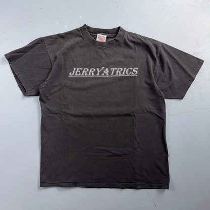 Jerryatrics VTG T Shirt Grateful Dead? Jerry Oneita 90s Faded Black Music Band