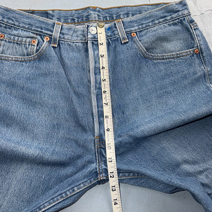 Levis 501 Vintage 90s USA XX Straight Leg Jeans Blue Light Wash 36x32 Act 34x31