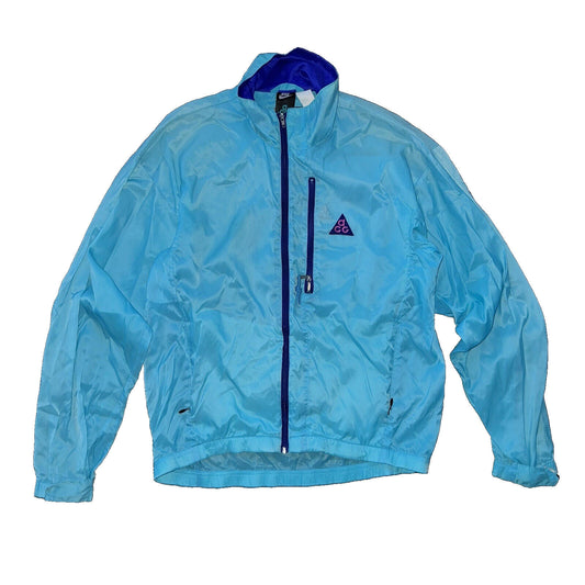 Vintage Nike ACG All Conditions Gear Windbreaker Jacket Coat 90s Blue Medium