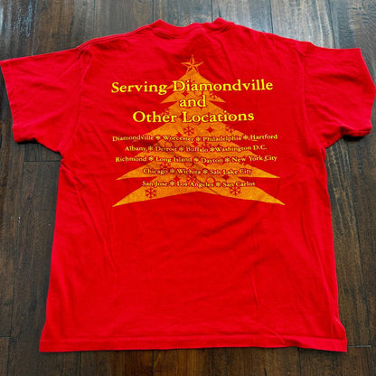 Voo Dog Too Cafe Oregon Vintage T Shirt LA Single Stitch Delta USA 90s Food