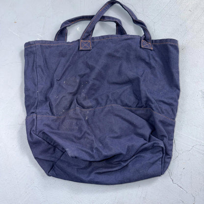 VTG 90s Birkenstock Canvas Tote Bag Blue Logo Cotton Travel Cute Y2K Promo