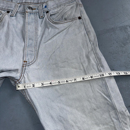 Levis 501 Vintage 90s USA XX Straight Leg Jeans Blue Light Wash 32x34 Act 29x26