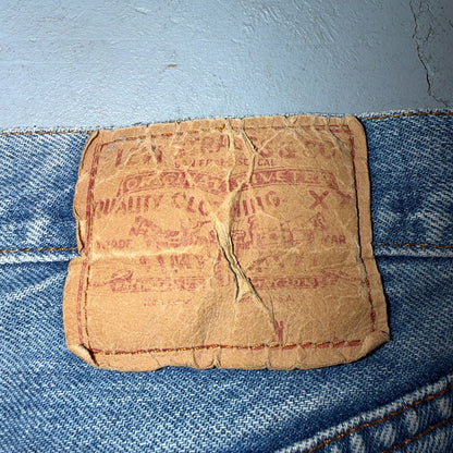 Levis 501 Vintage 80s Redline Selvedge USA XX Jeans Light Wash Act 33x32
