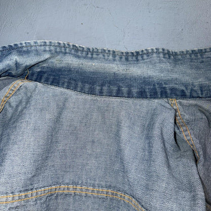 VTG Penneys Ranch Craft Selvedge Denim Jacket Cotton Type 2 Rockabilly 60s