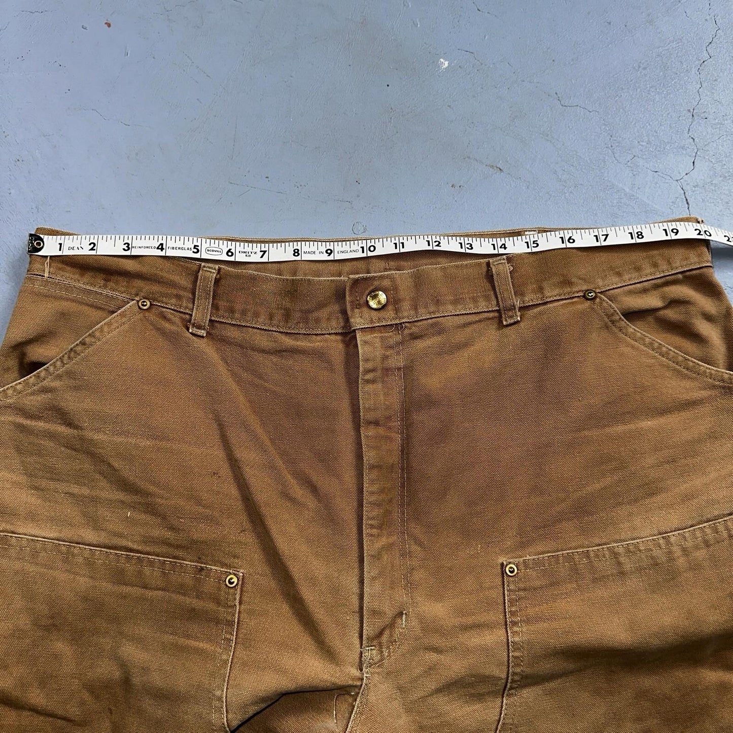Carhartt 1989 VTG Double Knee Carpenter 80s Pants USA B01 Brown 42x32 Act 40x30