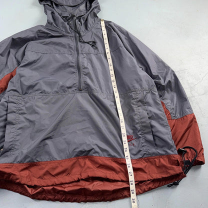 Nike ACG Half-Zip Anorak Jacket Mens M Gray Windbreaker Hiking Outdoor VTG 90s