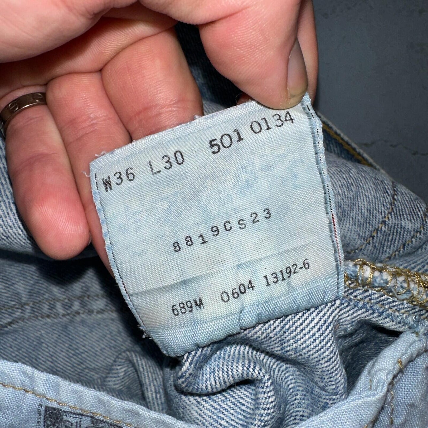 Levis 501 Vintage Y2K XX Straight Leg Jeans 90s Blue Light Wash 36x30 Act 35x29