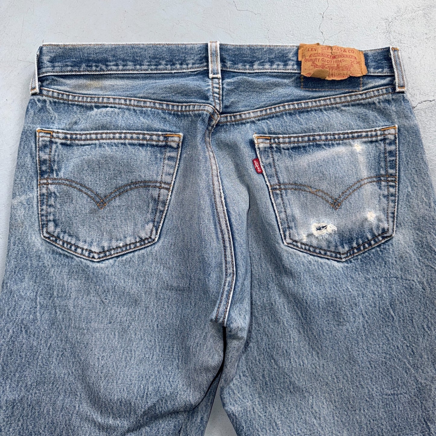 Levis 501 Vintage 90s Y2K XX Straight Leg Jeans Blue Light Wash 36x34 Act 34x30