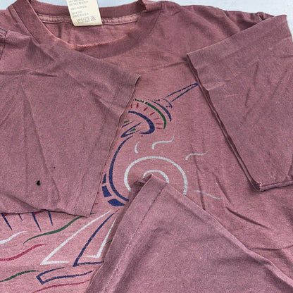 Seattle Washington Purple Maroon VTG T Shirt Single Stitch L Space Needle