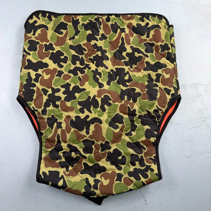 Vintage Reversible Duck Camo Blaze Orange Insulated Hunting Vest Large 80s