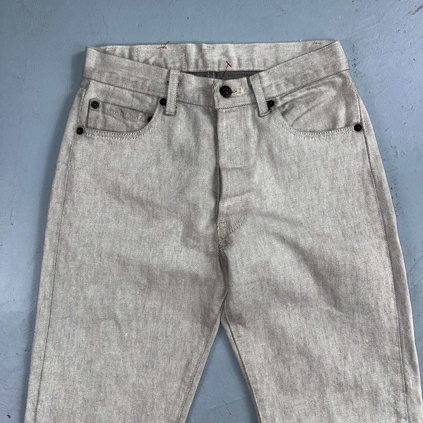 Levis 501 Vintage 80s USA XX Straight Leg Jeans Gray Light Wash 28x32 Act 27x31