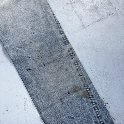 Levis 501 Vintage 80s Redline Selvedge USA XX Jeans Light Wash 30x34 Act 28X30